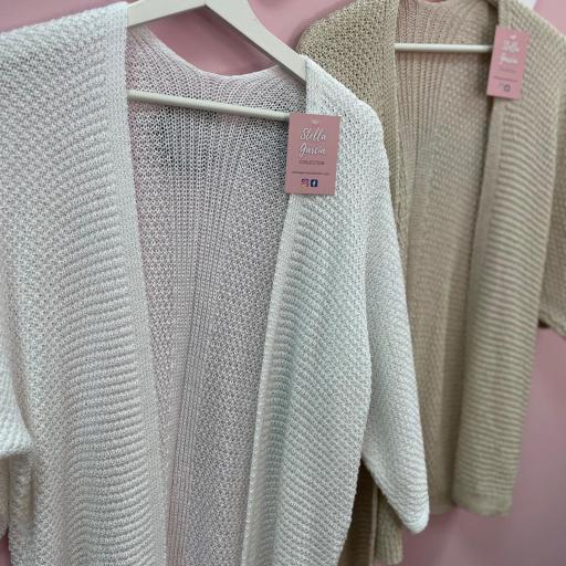 CHAQUETA en Beige y Blanco [0]