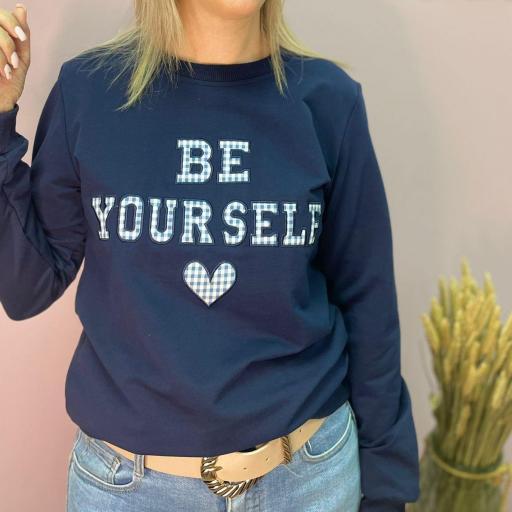 Sudadera Be Yourself Celeste XL [3]