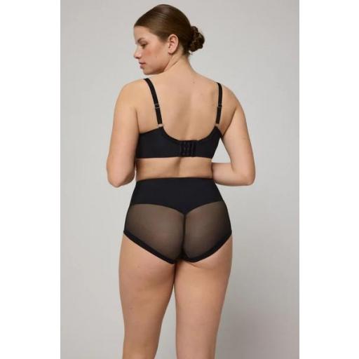 Ysabel Mora Braguita alta reductora tejido de tul compresión media negro [2]