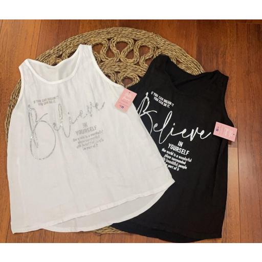 Camiseta Believe Talla Grande en Negro [0]