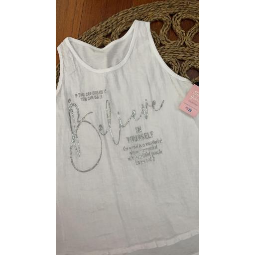 Camiseta Believe Talla Grande en Negro [1]