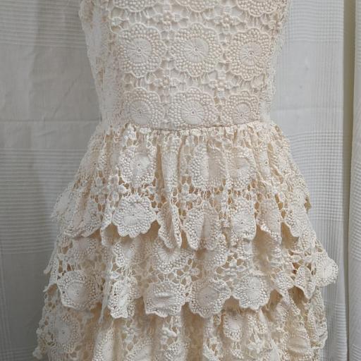 Vestido Encaje Beige Talla S (36/38) [1]