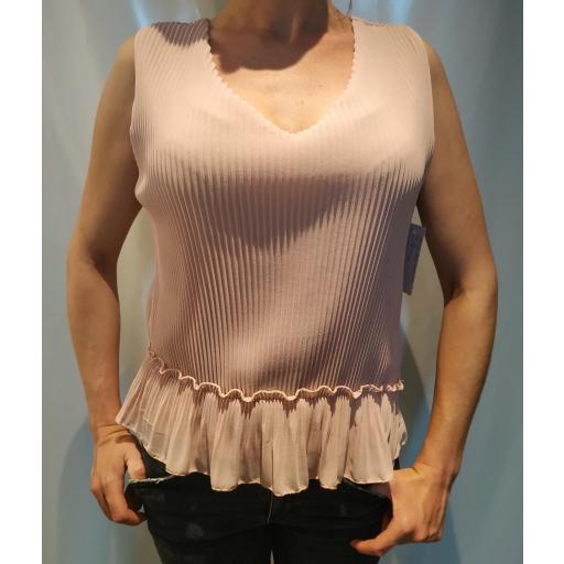 Blusa Plisada en Rosa [1]