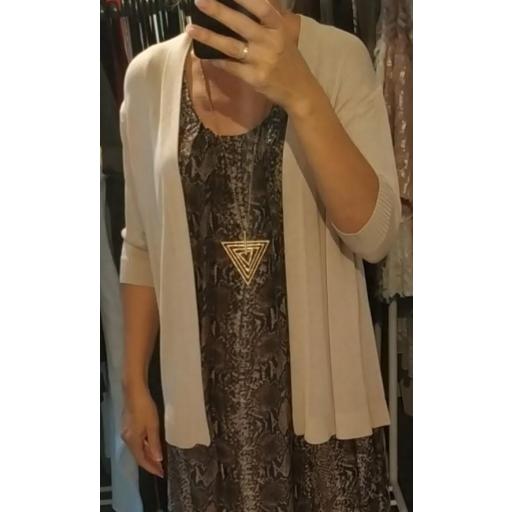 Chaqueta Beige Manga Francesa [0]