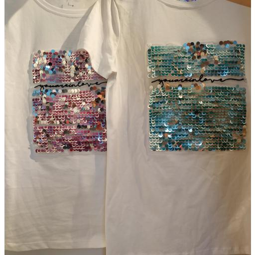 Camiseta In Love en Rosa y Verde [1]