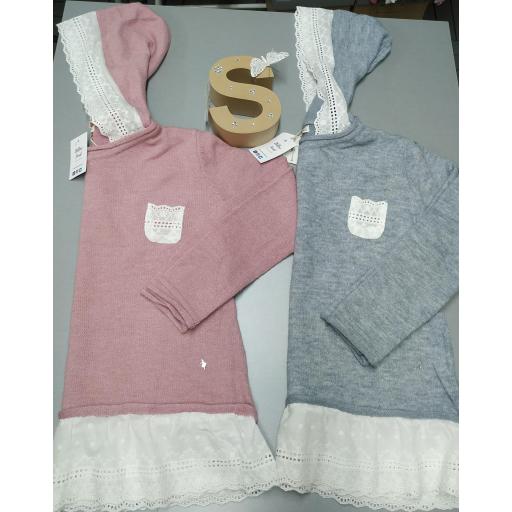 Puri Puritas Jersey Capucha Puntilla (en 2 tonos) [1]