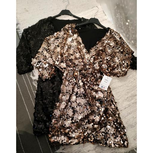 Vestido Paillets en Negro [2]