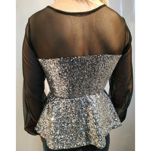 Top Corazón Lentejuelas Plata [1]