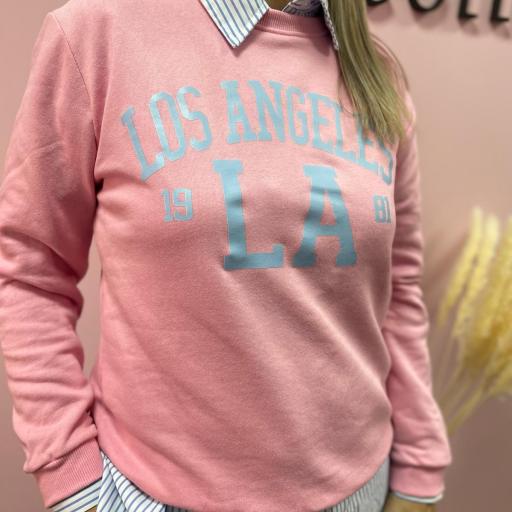 SUDADERA LOS ANGELES en Rosa hasta L [1]