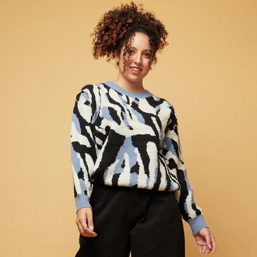 Jersey Zebra Colors en Azul, Beige y Verde [0]