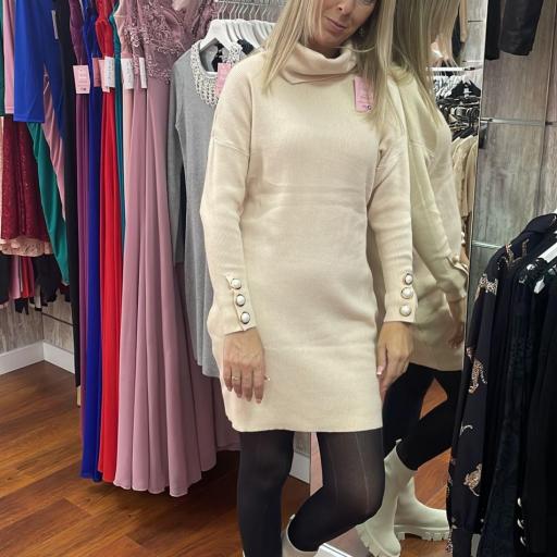 Vestido Perlas Beige [0]