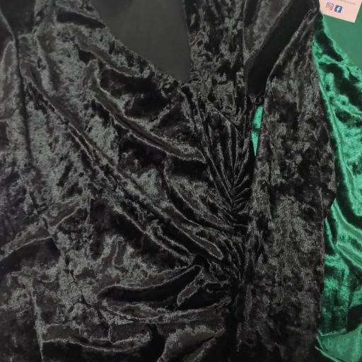 Vestido Terciopelo en Verde y Negro [1]