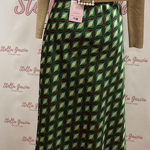 Falda Geometric Verde [0]