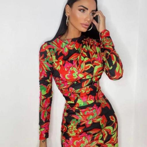Vestido Velvet Flower Negro  [0]