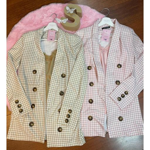 Americana Pata Gallo en Beige [2]