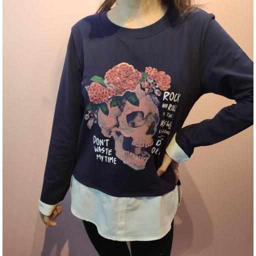 Sudadera Catrina Blanca Talla XL [0]