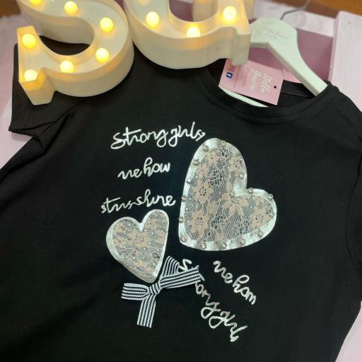 Camiseta Strong Girls en Negro L/XL [0]