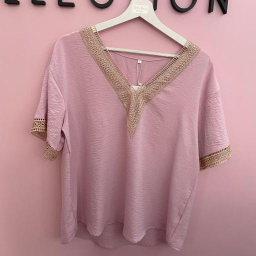 BLUSA ROSA PICO hasta XXL