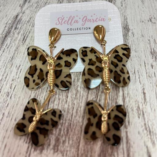 PENDIENTES MARIPOSAS ANIMALPRINT 