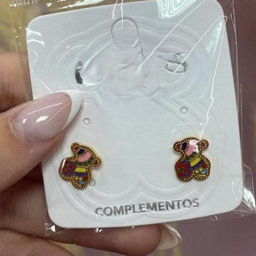 PENDIENTES OSITOS DORADOS COLORS [0]