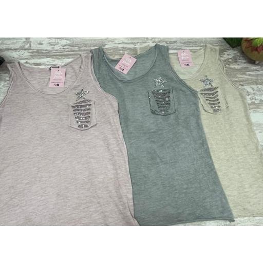 Camiseta Estrella Glitter en Beige [2]