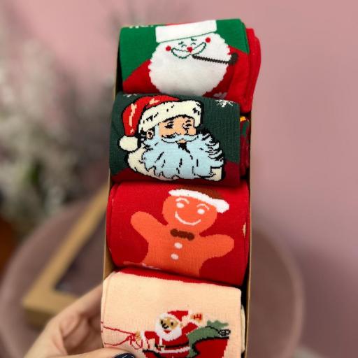 PACK 4 CALCETINES NAVIDAD