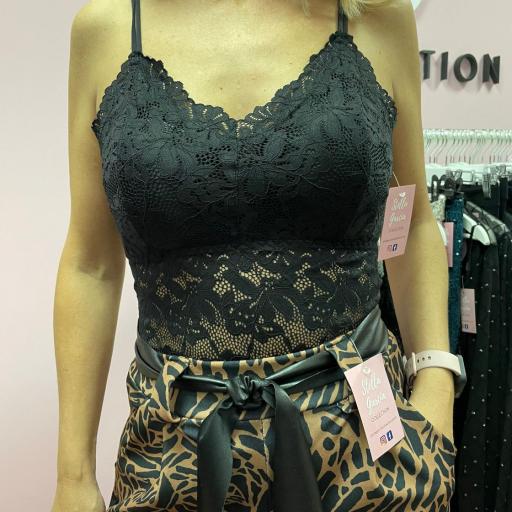 Bralette Encaje Blanco y Negro