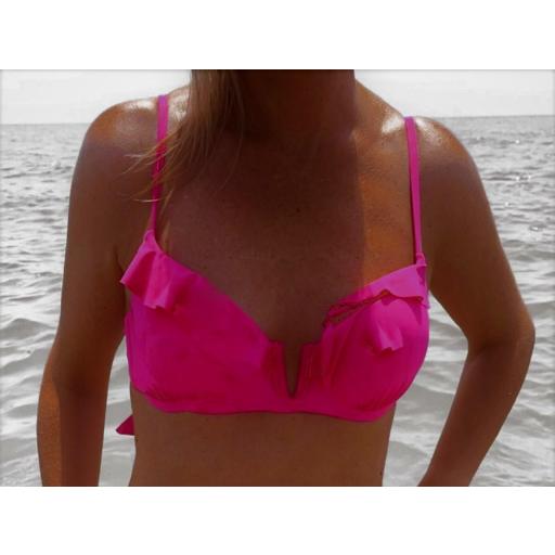 Top Bikini Volantes en Naranja en XL [0]