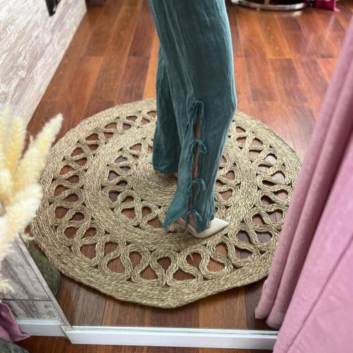 CONJUNTO LAZOS LINO en Azul y Morado [2]