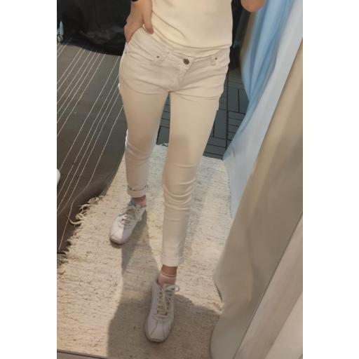 Jeans Skinny Blancos Talla M  [0]
