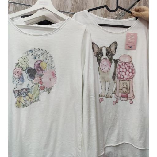 Camiseta Algodón Estampada Catrina [1]