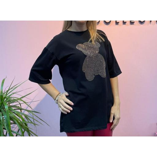 Camiseta Osito Glitter Negra [0]