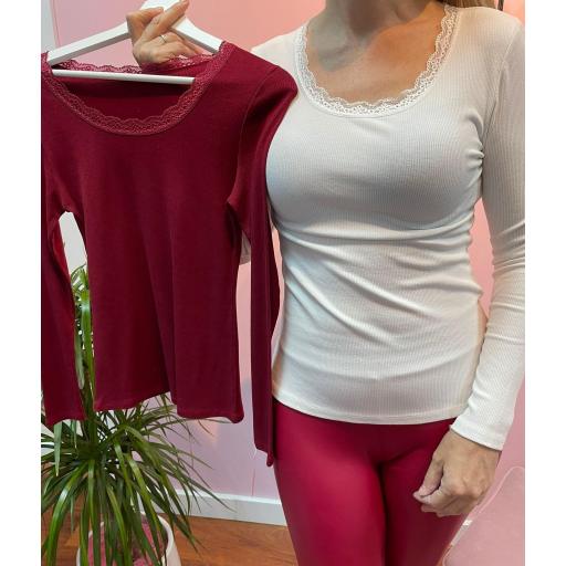 Camiseta Ciro en Blanco y Burdeos [0]