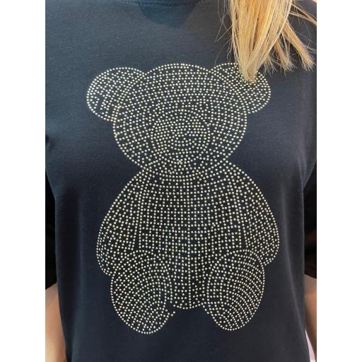 Camiseta Osito Glitter Negra [1]