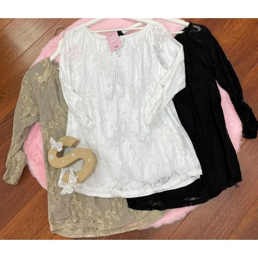 Blusa Encaje en Blanco  [0]