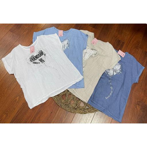 Camiseta Talla Grande Friend Celeste [2]