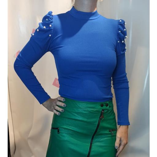 Camiseta Perlas en Azul, Amarillo y Fucsia  [1]