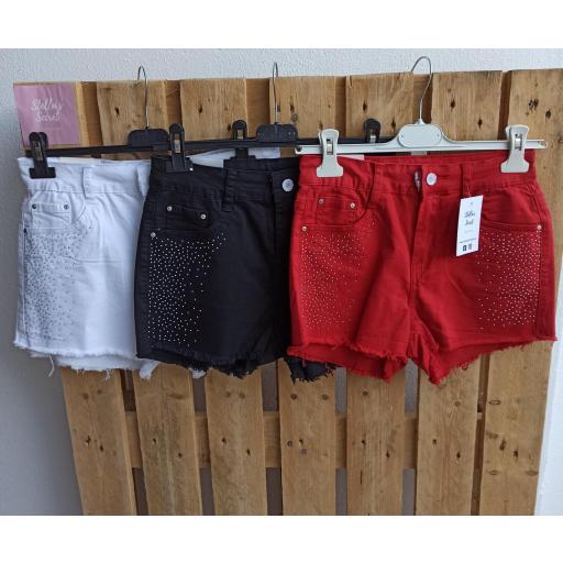Short Brillos en Blanco Talla L [1]
