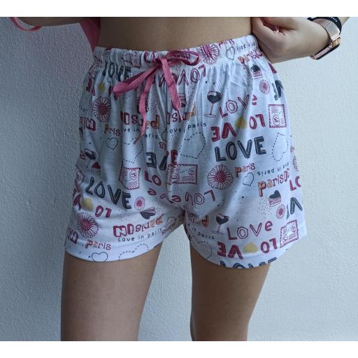 Pijama París en Azul, Gris y Rosa [1]