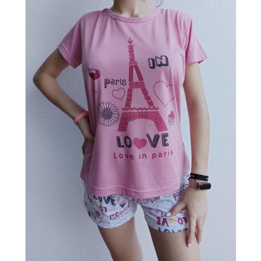 Pijama París en Azul, Gris y Rosa [0]