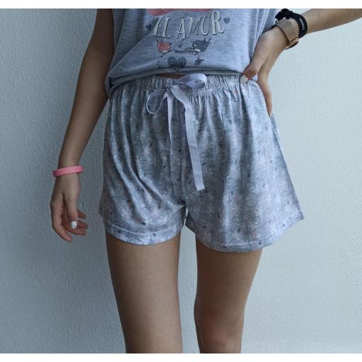 Pijama Wonderful en Celeste Talla M  [1]