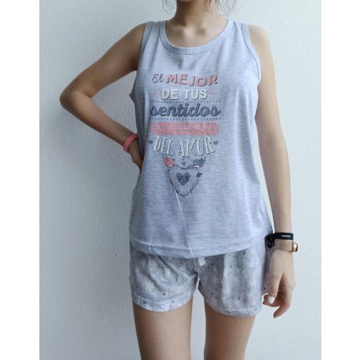 Pijama Wonderful en Celeste Talla M  [0]