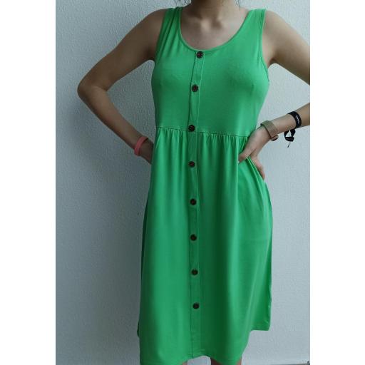 Vestido Botones Curvy en Verde, Mostaza y Rojo [0]