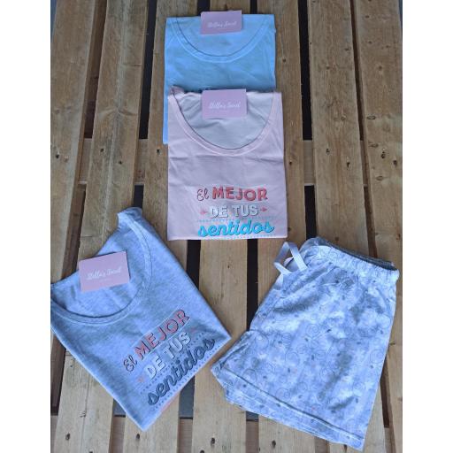 Pijama Wonderful en Celeste Talla M  [2]