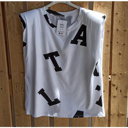 Camiseta Letras Hombreras [1]