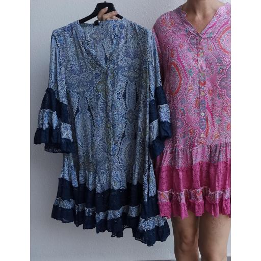 Vestido Cachemir en Azul [0]