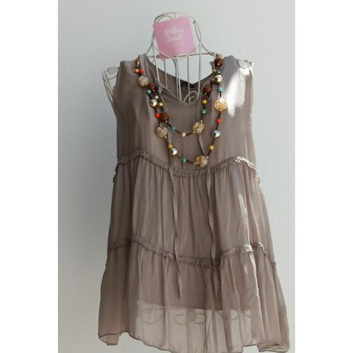 Blusa Seda Sisa en Naranja [1]