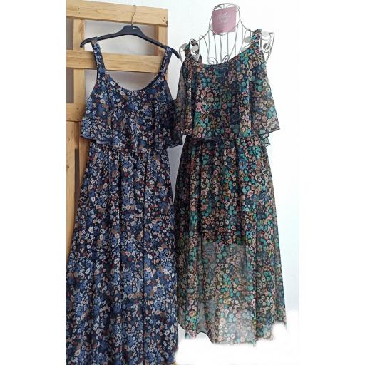 Vestido Amarilis en Azul y Verde [0]