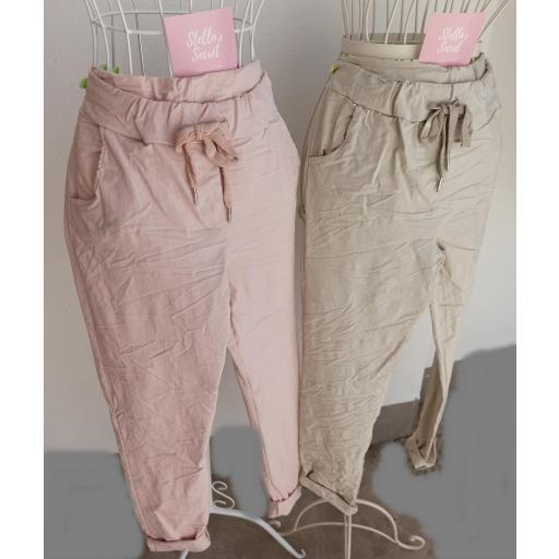Pantalon Sport en Rosa y Beige [0]