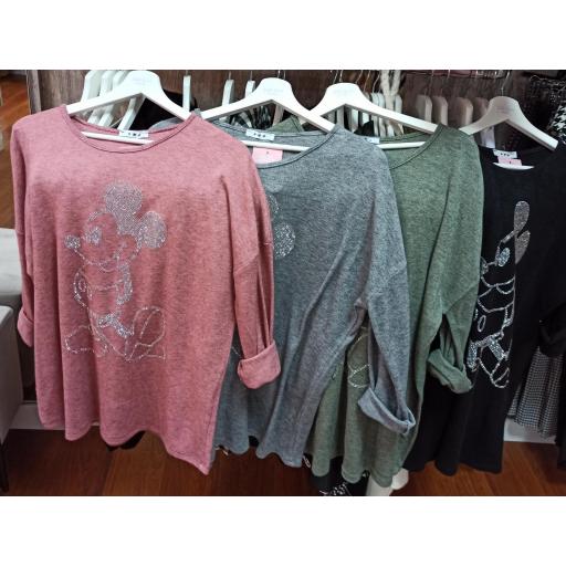 Camiseta Mickey Glitter en Negro [2]